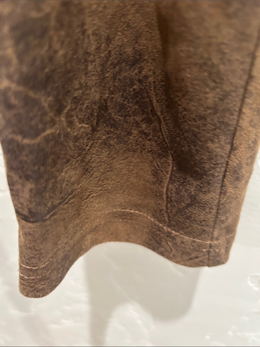 Brown Faux Suede Women’s Slim Fit Pants - Picture 5 of 6